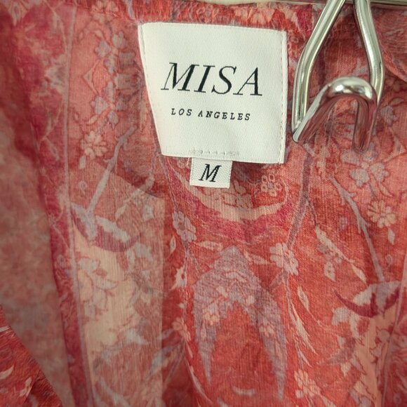 Misa Ruffled Floral Midi Dress Size M - Picture 3 of 3